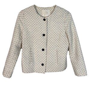 Des Petits Hauts Swiss Dot Fabric Lady Jacket Blazer Size XS